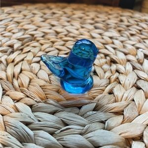 Vintage Sunny Day Blue Bird Signed Ron Ray Glass Figurine 1996 Art Glass